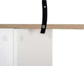 Biblioteca Design Modern 4 rafturi Lemn Natural si Alb, 60x24x148cm HOMCOM | Aosom Romania