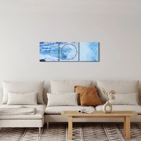 Tablou - Cascade reci (cu ceas) (90x30 cm)