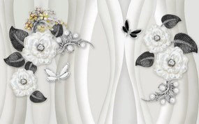 Fototapet 3D, Flori din perle Art.05296
