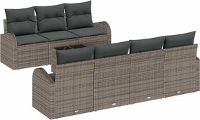 vidaXL Set de canapele pentru grădină Gri 55 x 55 x 37 cm poliratan