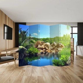Paravan - Lac în jungla din Seychelles (210x170 cm)