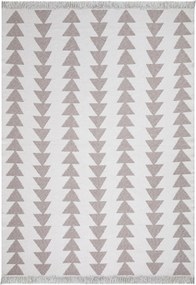 Covor 22994A, 60x100 cm, forma dreptunghiulara, bumbac, alb/bej