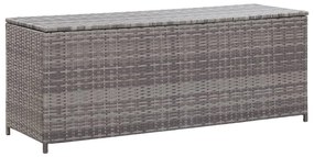 46460 vidaXL Ladă de depozitare de grădină, gri, 120x50x60 cm, poliratan