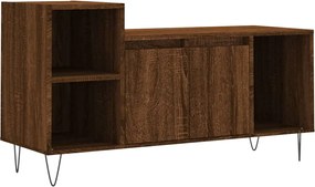 vidaXL Comodă TV, stejar maro, 100x35x55 cm, lemn prelucrat
