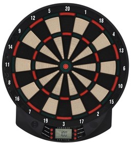 HOMCOM Tinta electronica pentru darts din PP cu 6 Sageti si Panou de Scor pentru Puncte, 44x39.5x2.2cm, Negru