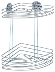 WENKO 18914100 - Poliță de colț TURBO-LOC RUND, oțel, 26,5 x 33 cm, crom lucios