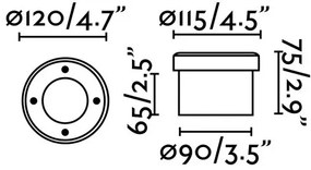 Corp de iluminat LED de exterior pentru căi de acces FARO 71495 LIO 1xGX53/6W/230V IK08 IP67