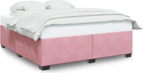 vidaXL Cadru de pat, roz, 180x200 cm, catifea