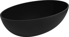 Mexen Prato cadă de baie freestanding din conglomerat 170 x 100 cm, negru mat - 57251701070