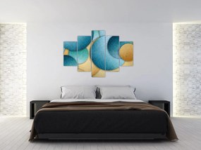 Tablou cu abstracție cercuri (150x105 cm)