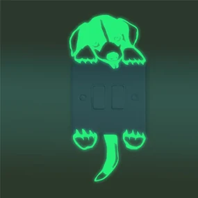 Sticker intrerupator Glow in the Dark Dog