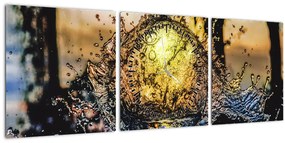 Tablou cu apa (cu ceas) (90x30 cm)