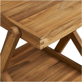 Măsuță de servire cu roți din lemn masiv 50x86 cm Pasaku – House Nordic