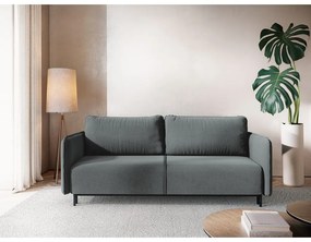 Canapea gri închis extensibilă/cu spațiu de depozitare 226 cm Luana – Makamii