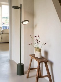 Lampadar LED din lemn de frasin verde Okinawa