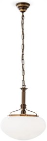 Pendul elegant stil clasic Nostalgie 33cm alama antique/opal mat