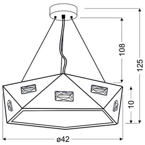 Lustră pe cablu NEMEZIS 3xG9/40W/230V