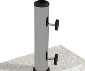 Outsunny Baza Umbrelă Gradină 25kg Granit Oțel Inoxidabil pentru Stâlpi Ø32-48mm | Aosom Romania