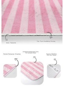 Covorașe de baie roz 2 buc. din catifea 60x100 cm – Mila Home