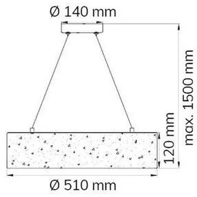 Lustră LED pe cablu LEIKA LED/21W/230V Wofi 6370.01.70.7000