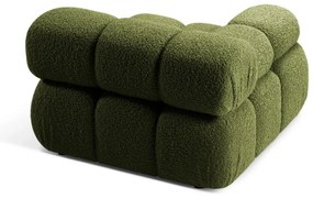 Modul pentru canapea modulară verde cu tapițerie din țesătură bouclé (cu colț pe partea stângă ) Bellis – Micadoni Home