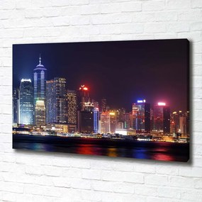 Print pe pânză Hong kong pe timp de noapte