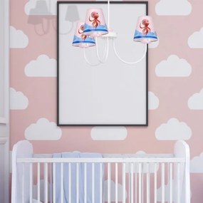 Lustră pe tijă pentru copii OCTOPUS 3xE14/40W/230V