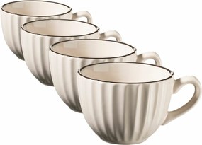 Set de 4 cești Mäser OSITA – 200 ml, crem