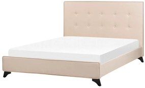 Pat matrimonial 140 cm AMBRE (cu somieră) (bej). 1007084