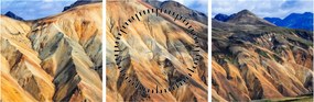 Tablou - Landmannalaugar (cu ceas) (90x30 cm)