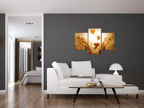 Tablou - pictura mâinilor pline de dragoste (90x60 cm)
