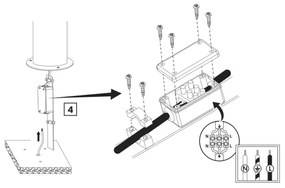 Lampă de exterior RINO 1xE27/12W/230V IP54 44 cm negru