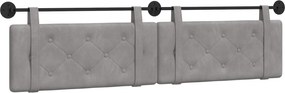 vidaXL Cap de pat suspendat Gri deschis 210 x 55 x 5 cm Catifea