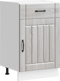 vidaXL Dulap de bază de bucătărie „Lucca” Lemn prelucrat Sonoma gri