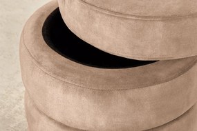 Bancheta cu spatiu de depozitare, Catifea Sampanie, VOQUE 50cm A-46688 VC