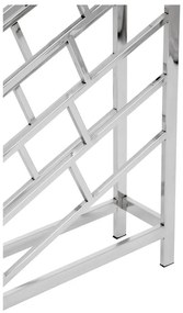 Raft pentru sticle de vin argintiu lucios din metal număr sticle 24 Barolo – Premier Housewares