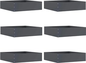 vidaXL Margine pentru gazon 6 pcs Antracit 50 x 50 x 13 cm Oțel