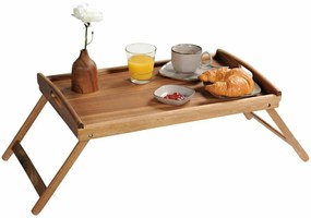 Kesper 28020 Tava de servire cu picioare pliabiledin lemn de acacia, 55 x 35 cm