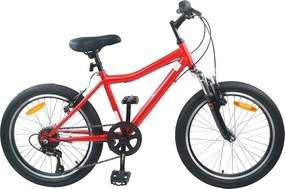 vidaXL Bicicletă pentru Copii 24 Inci 6-Speed pentru 8-12 ani Roșu