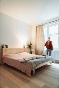 Pat matrimonial din lemn masiv de pin cu somieră 140x200 cm Retreat – Karup Design