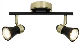 Spot dublu Jupp, 2xgu10, 7w, metal, negru/auriu