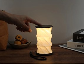 Decorațiune luminoasă albă/gri portabilă cu USB ø 8 cm Twist – Gingko