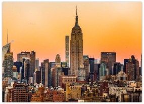 Tablou pe sticlă cu New York (70x50 cm)