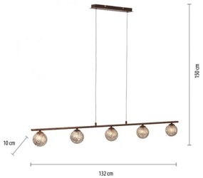 Paul Neuhaus 2040-48 - Lustră pe cablu GRETA 5xG9/40W/230V