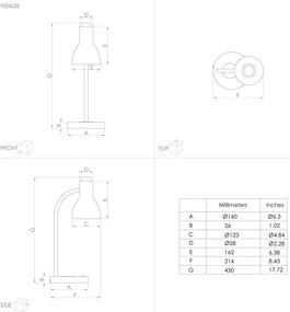 Lampă LED dimabilă cu încărcare fără fir VERADAL LED/5,5W/230V Eglo 900628
