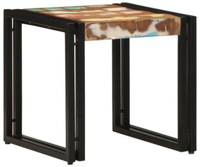vidaXL Masă de cafea Multicolour 40 x 40 x 38 cm Lemn masiv reciclat