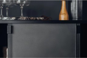 Vitrină neagră cu ușă glisantă 70x109x40 cm Lekko – noo.ma