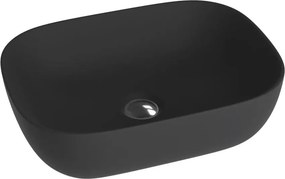 Lavoar pe blat Rune Alvar dreptunghiular 46 cm negru mat