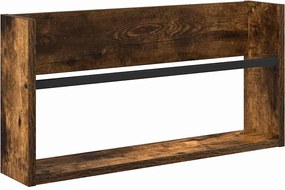 vidaXL Raft pentru reviste cu raft Stejar fumuriu 60 x 12 x 30 cm