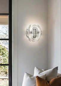 Aplica moderna design Art Deco realizata manual Fiordlys White
